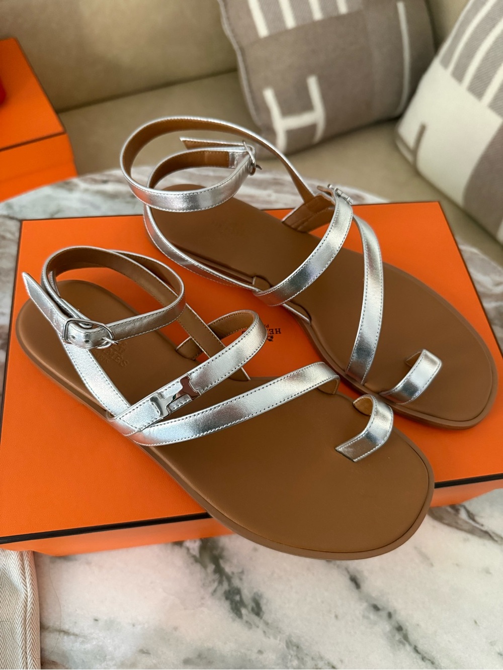 Hermes Harmonie sandals 38 BNIB - Picture 14 of 15